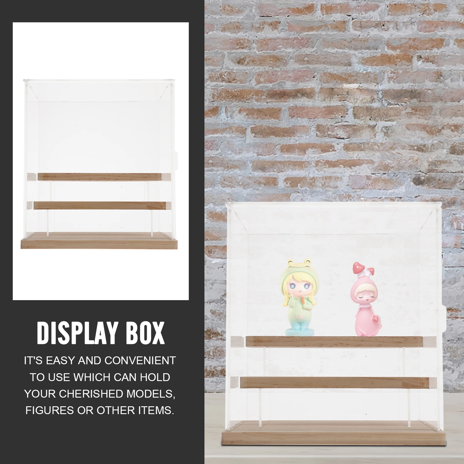 

Display Box Clear Multi Tier Showcase For Small Figures Creative Storage Organizer Home Decor Simple Elegant Desktop Holder