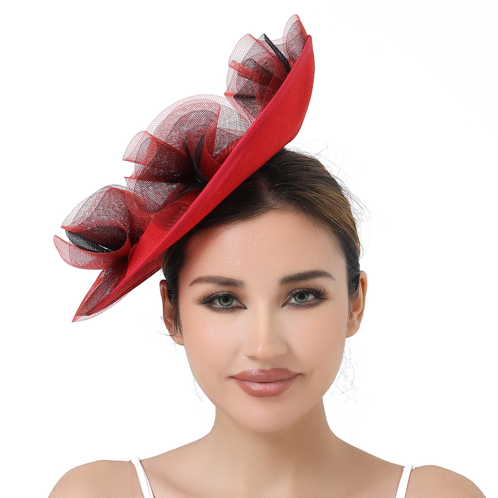 

Модные женские свадебные основы для фасцинаторов 32*21 см, головные уборы для невесты с цветами, шляпки, аксессуары для волос