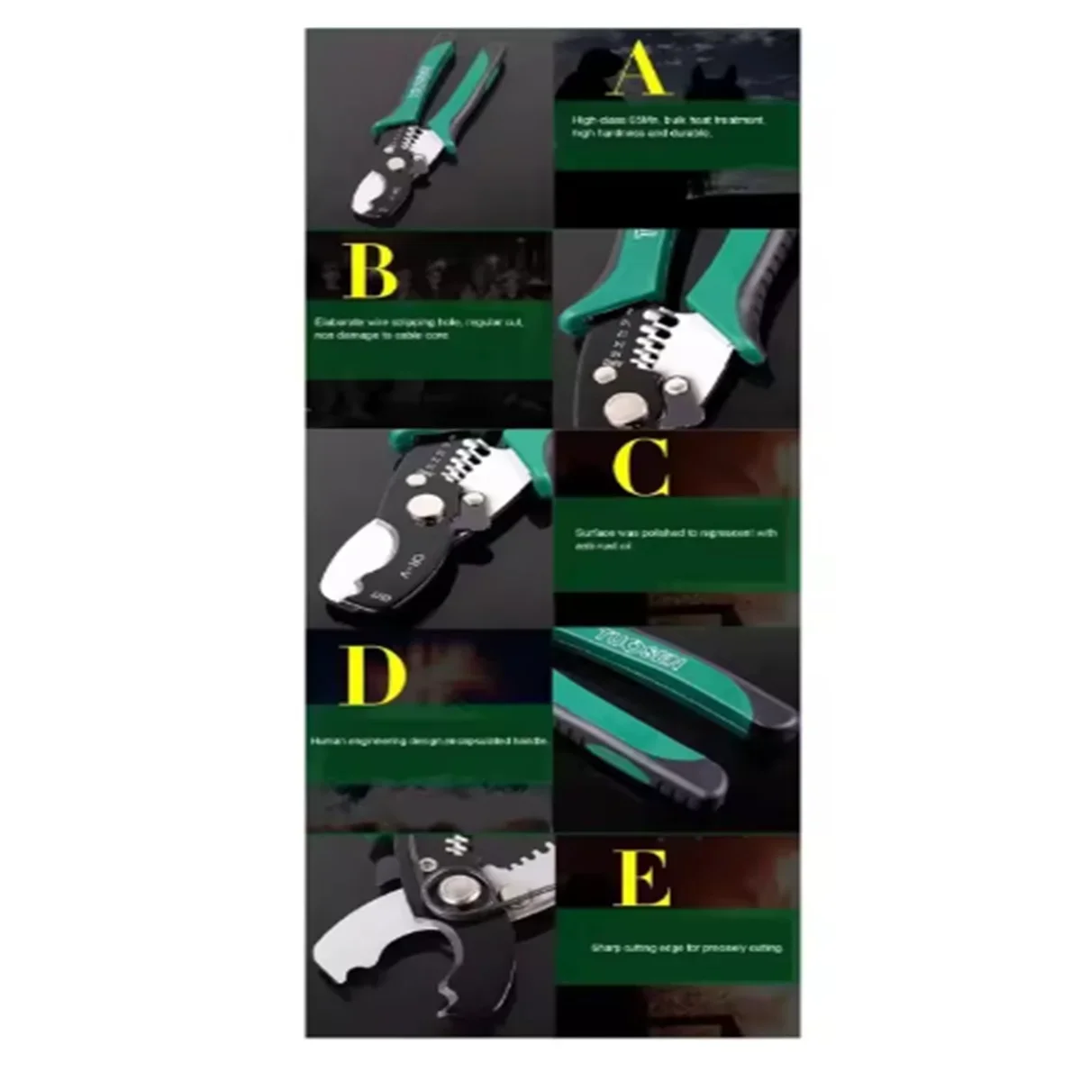 1 قطعة 8 بوصة سلك متجرد كابل قطع مقص تجريد كماشة القاطع 1.6-4.0 مللي متر أدوات يدوية Ferramentas Herramientas HT2177 #6