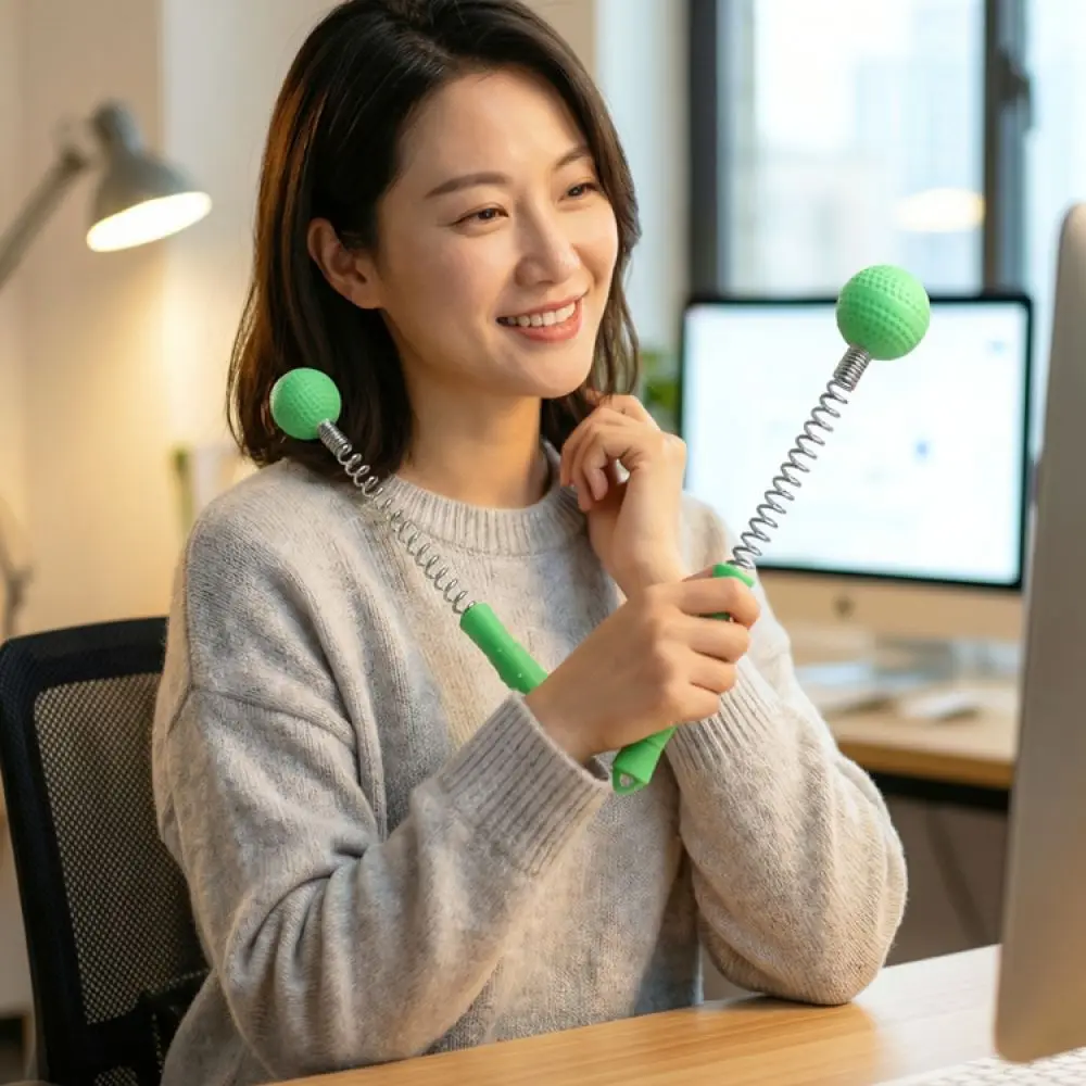 Portable Golf Ball Massage Hammer Silicone Spring Back Body Relax Tool Manual Muscle Tension Relief Health Massager