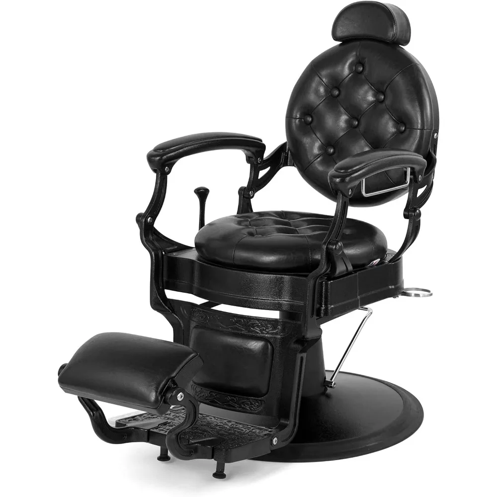 كرسي حلاق ريترو كراسي حلاقة شديدة التحمل كرسي صالون عتيق كرسي استلقاء هيدروليكي مدورة توسيد الجمال #1