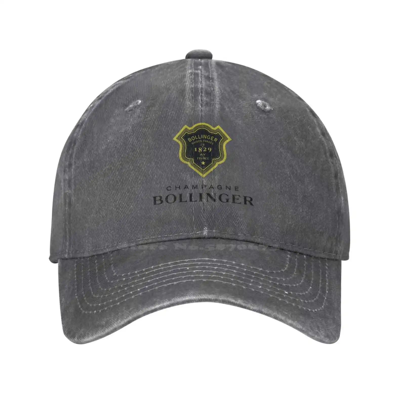 Bollinger Logo Boné, Qualidade Denim Cap, Chapéu de malha, Moda