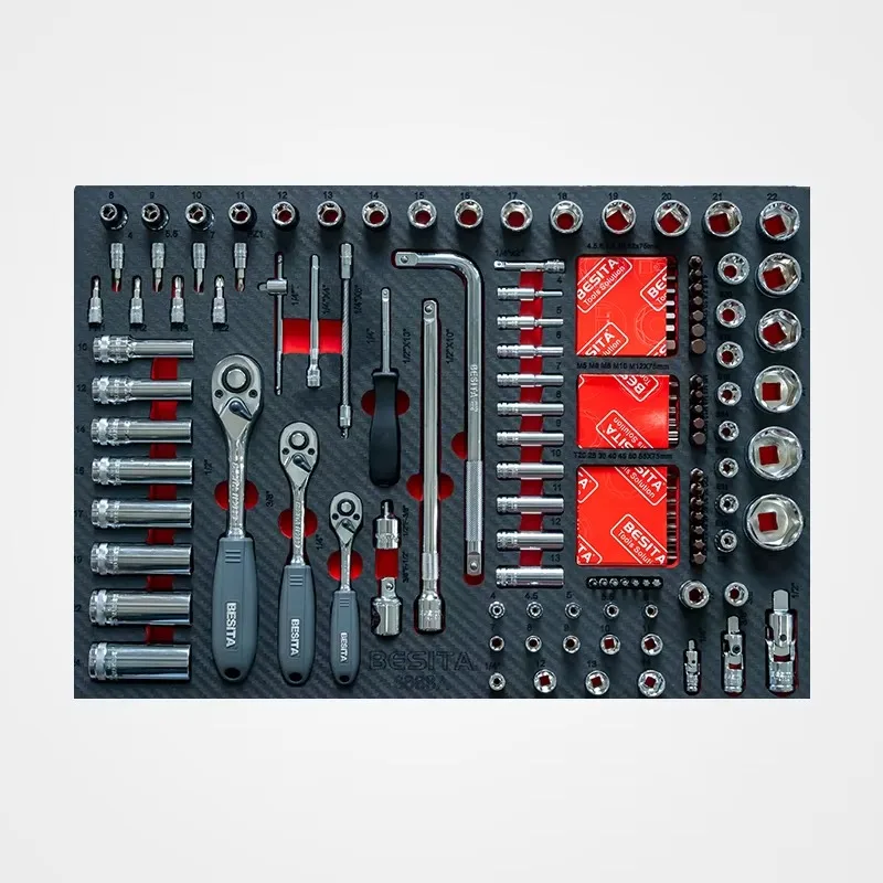 228Pcs Professional Hand Tool Kit 7 Layer Drawer Tool Cabinet Organizer With Wrench Screwdriver Socket Assortment