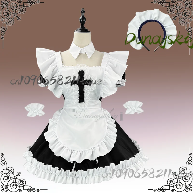 

Cosplay Dress Costume Lolita Maid For Girl Woman Apron Maid Waiter Cute style Dress Performance Costumes Trending Party