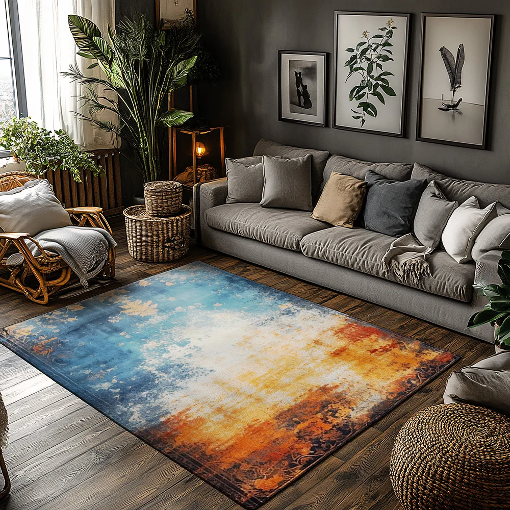 

Коврики в стиле бохо-шик, абстрактные современные напольные коврики, нескользящие моющиеся коврики для домашнего декора, коврики для прихожей в фермерском доме, ковер для гостиной G