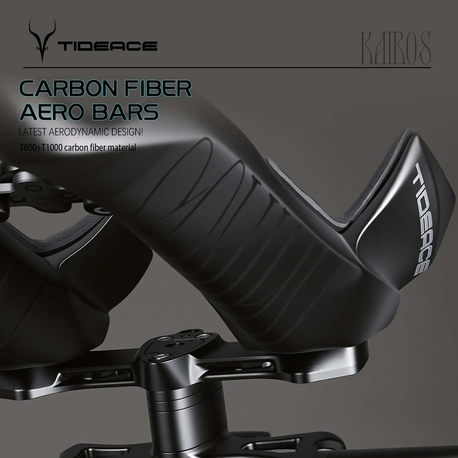 KAIROS Full Carbon Fiber Aero Bar Triathlon Rest Handlebar with Adjustable Arm Pads Tideace Triathlon Handlebar Riser Kit