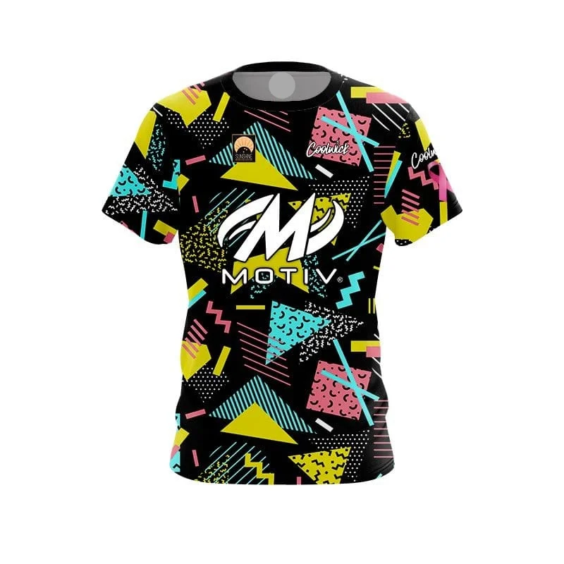 New Men Motiv Purple Particle Gradient Bowling Jersey Short Sleeve Performance Sports Tee Pro Bowler Fan Casual Streetwear Top