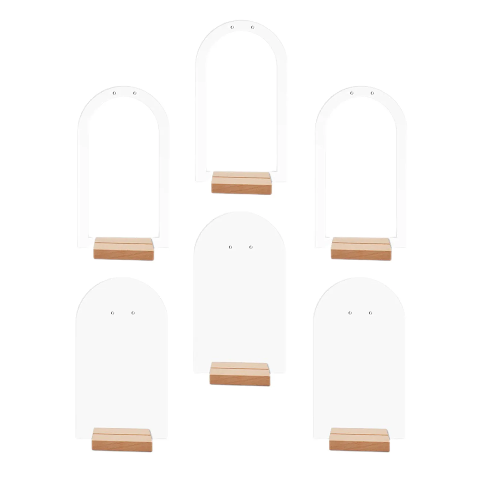

1Set Earring Display Stand Wooden Base Stable Jewelry Holder Countertop Ear Organizer Rack for Retail Show Jewelry Display