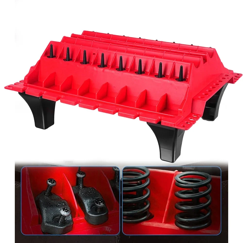 Herramienta de colocación de piezas de motor de automóvil, organizador de conjunto de culata de motor, herramienta de soporte de válvulas para almacenar culatas de coche