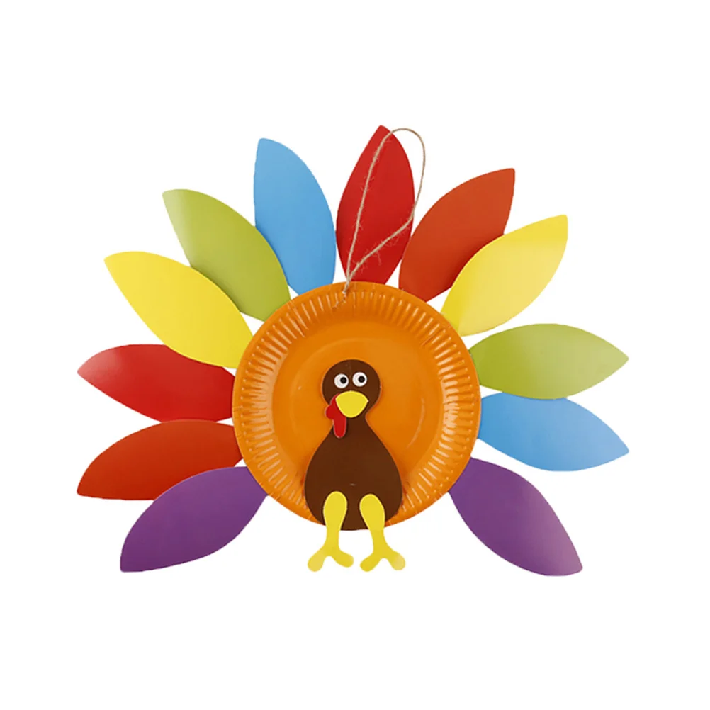 3 قطع من إكسسوارات عيد الشكر المصنوعة يدويًا لتزيين تركيا ومواد صياغة الأطفال وصديقة للبيئة وديكورات عيد الشكر الآمنة