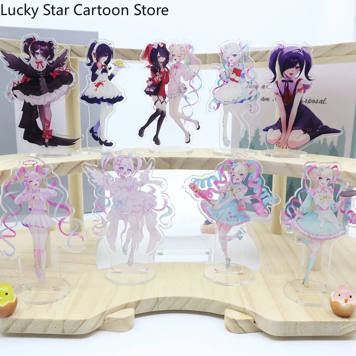 

Kawaii Xmas Gift NEEDY GIRL OVERDOSE Rain series Acrylic Stand Model Standing Sign Cosplay Figures Desk Decoration Anime