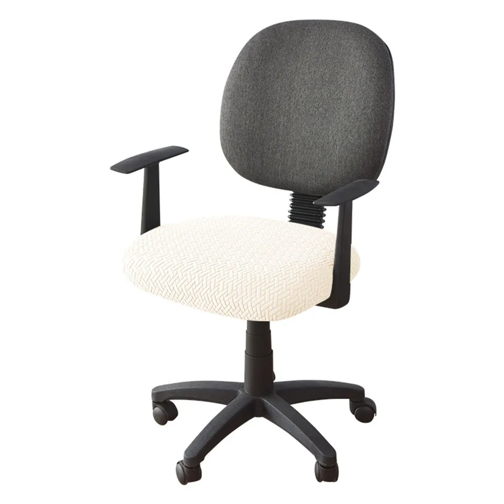 Office Chair Cover with T-Shaped Jacquard Fabric Structure for Reliable Fit on Common Ergonomic and Mesh-Back Models