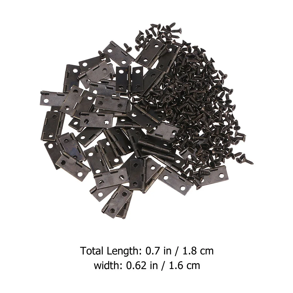 100 قطعة الربيع الذاتي إغلاق مفصلات معدنية صغيرة صندوق أوتوماتيكي مفصلات صندوق مجوهرات الحديد مسامير الربيع المفصلي فيليه المفصلي