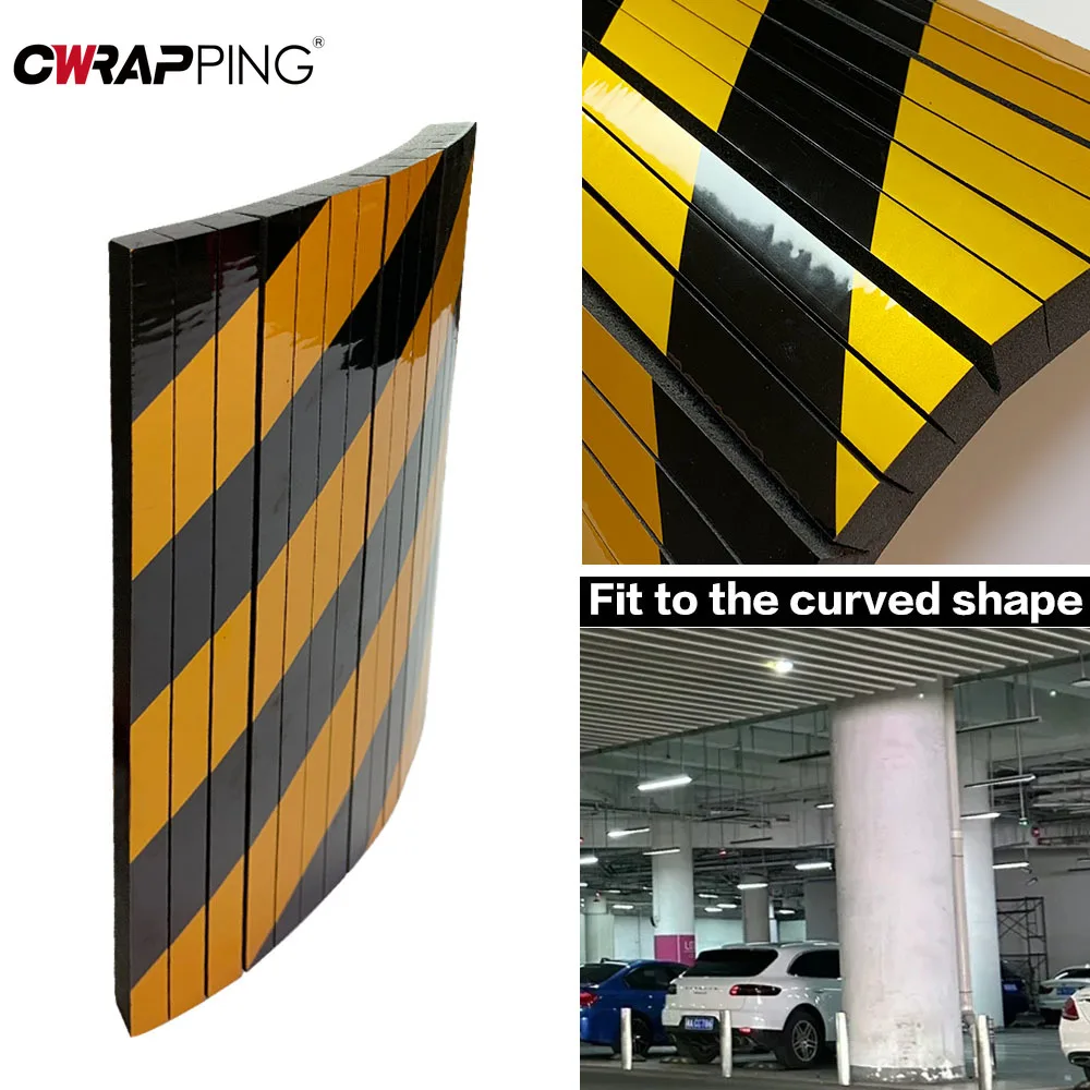 Parking Garage Car Door Protector Foam Garage Wall Protector Warning Car Accessories Corner Bumper Edge Sticker Scratch Adhesive