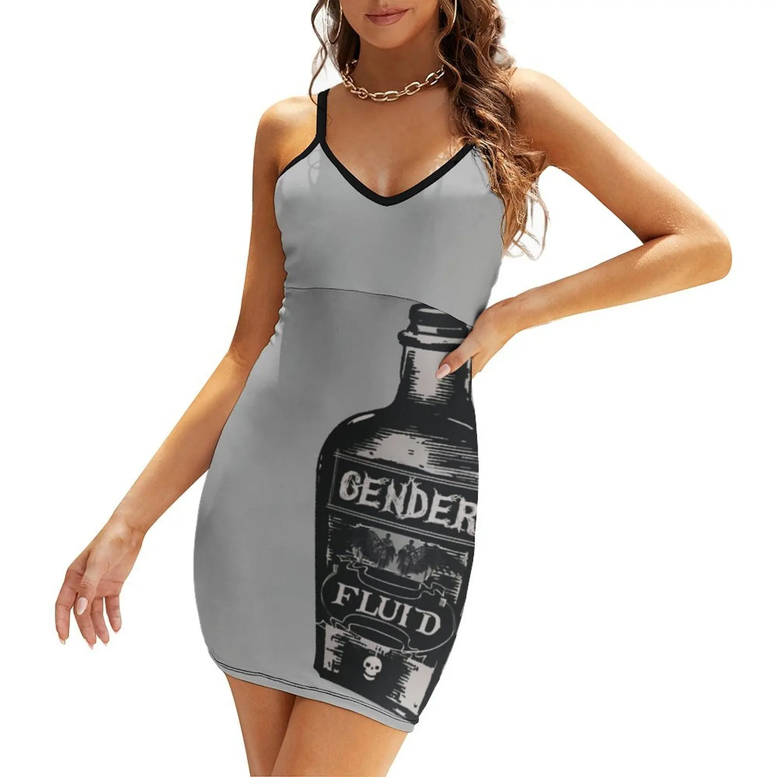 

Gender Fluid Bottle Sling Dress dresses summer chic and elegant woman dress Women's evening dress