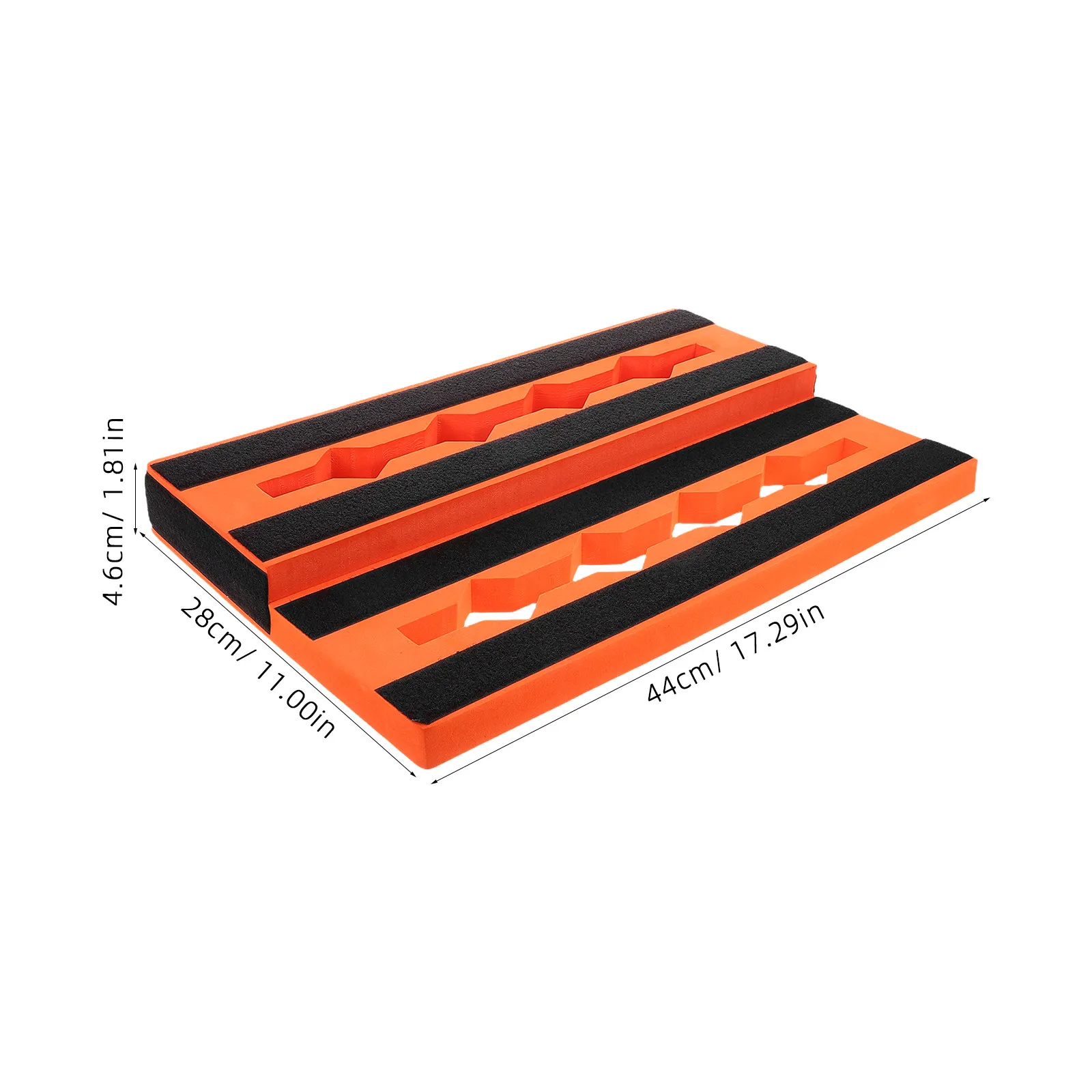 Guitar Single Effect Pedal Board Orange Eva Foam Lightweight Shock Absorbing Stable Track Board for Electric Guitar Effects