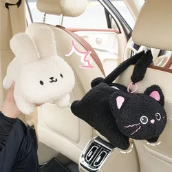 1pc Universal Car Tissue Hanger Doll Cute Tissue Holder Plush Vehicle Tissue Case Napkin Dispenser for Tesla Model 3 y Interior