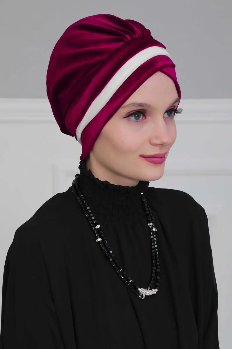 Doppel farbe samt Knochen kirsche rot