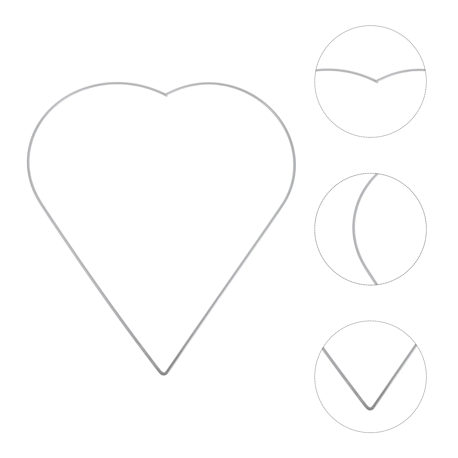 

DIY Heart Shaped Metal Wreath Frame Valentine's Day Floral Hoop Wire Decor for Home Party Wedding Wreath Frame