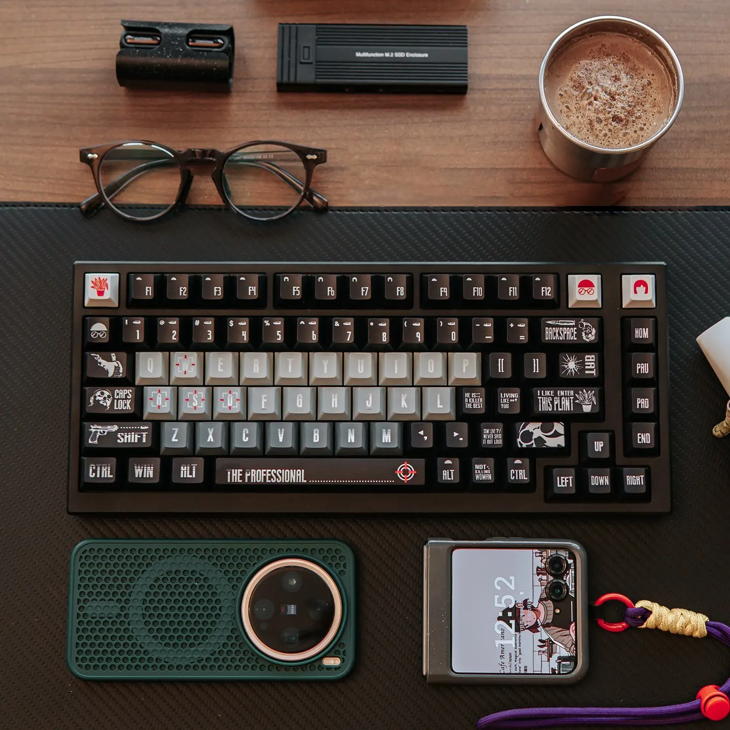 

This killer is not too cold theme Keycap Set 181key PBT Double Shot keycaps Cherry Profile KeyCap for Mechanical Keyboard