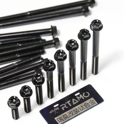 RTAMO Titanium Flange Torx Head Bolt 1PC M6 Full-Forged T30 Black Color