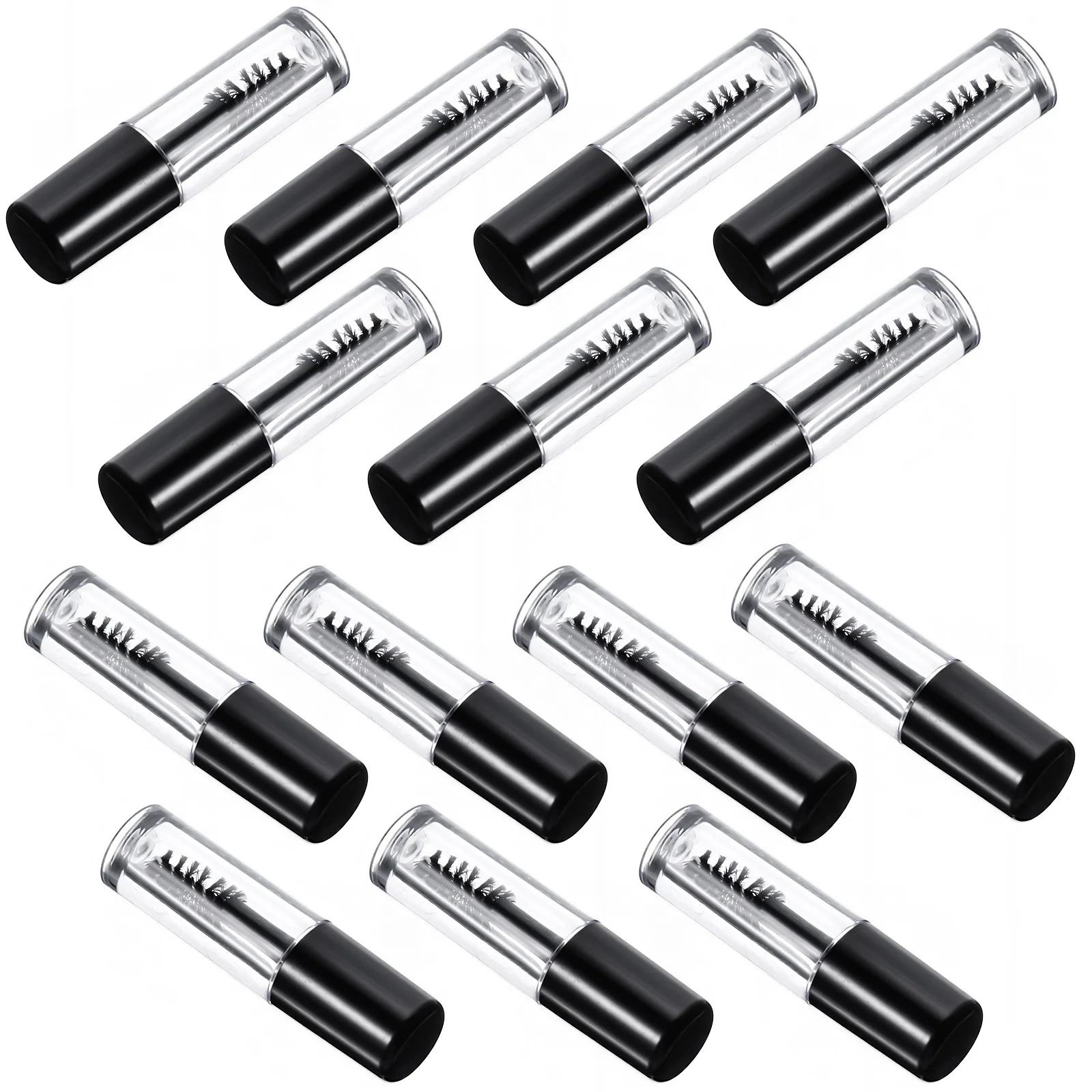 20 Pcs Lip Gloss Empty Eyelashes Tubes Cream Bottle Mascara Self Made Dispenser Black Women Miss