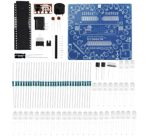 Music Colorful Glitter Heart Light Kit - Single Chip Microcomputer Heart-shaped Light Electronic Assembly DIY Disassembly Parts