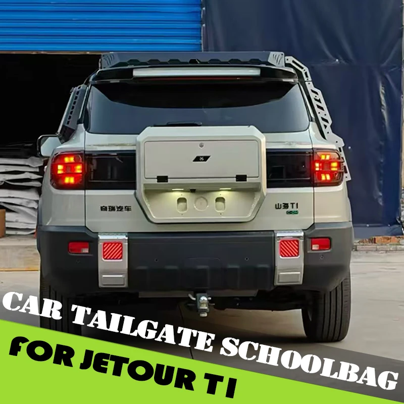 Car Tailgate Backpack Fit for Jetour Shanhai T1 2024 2025 2026 Modified Auto Trunk Storage Box Car Exterior Accessories