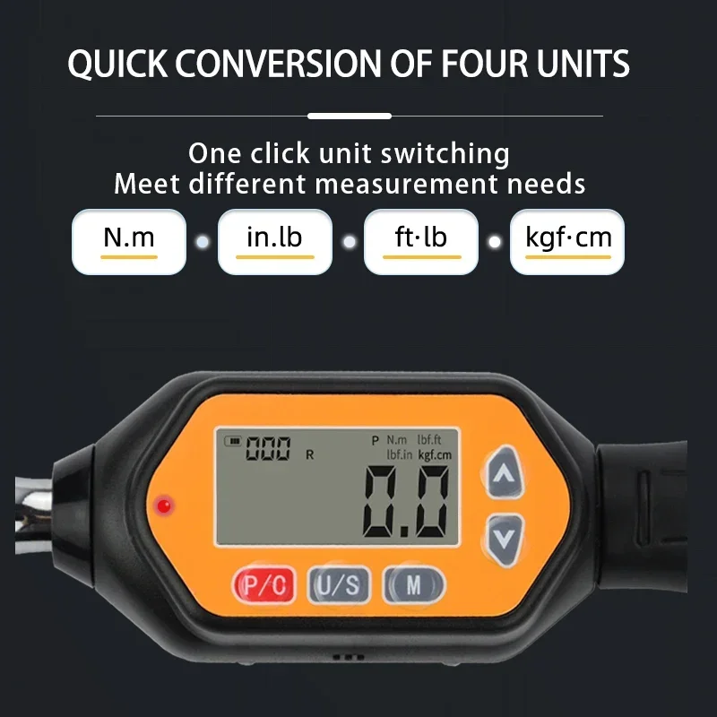 Digital torque wrench replale wrench head