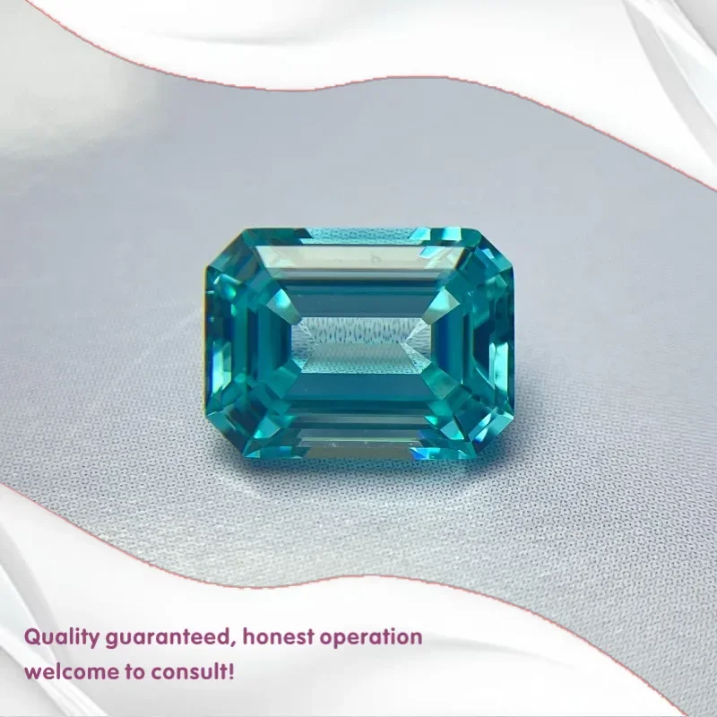 

J-Lab выращенный драгоценный камень Параиба изумрудной огранки для самостоятельного изготовления усовершенствованных ювелирных изделий, инкрустация, кольцо, ожерелье, браслет, выбор сертификата AGL