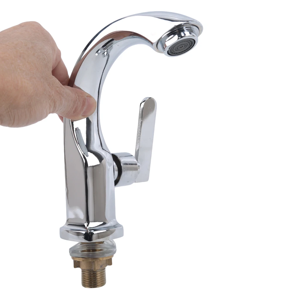 Bathroom Faucet Zinc Alloy Basin Faucet Deck Mounted Sink Single Cold Single Handle Tap Corrosion Resistance Taps Torneira