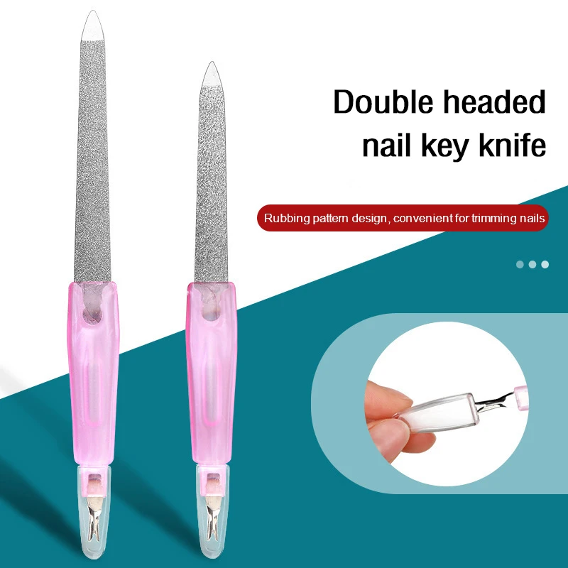 Professional Nail File Durable Subject Chafe Art Tool Stainless Steel Metal Nail File Nail File Double-end Design