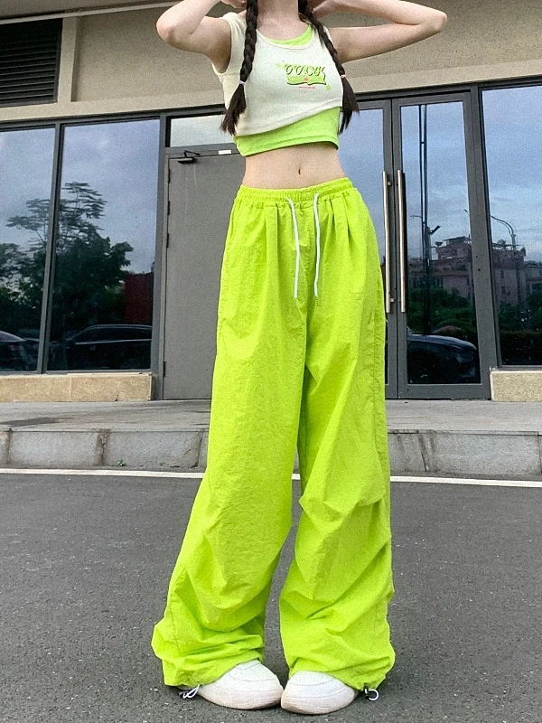 Pantaloni casual traspiranti ultrasottili Pantaloni larghi a gamba dritta da uomo Pantaloni Dopane estivi Qui-Drng Pantaloni lunghi piegati