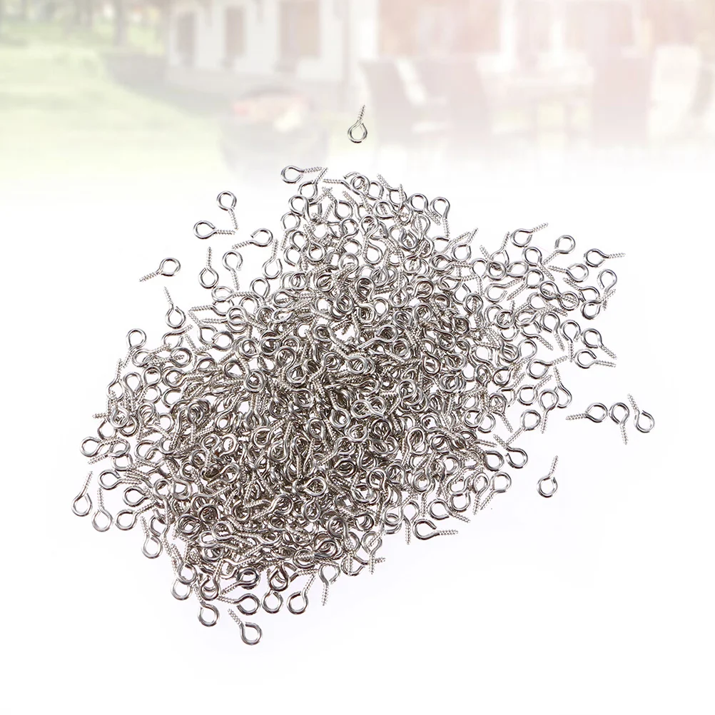 300 Uds. Alfileres de ojo de tornillo Mini joyería creativa colgante de tornillo para manualidades DIY hacer llaveros accesorios de joyería de moda de plata
