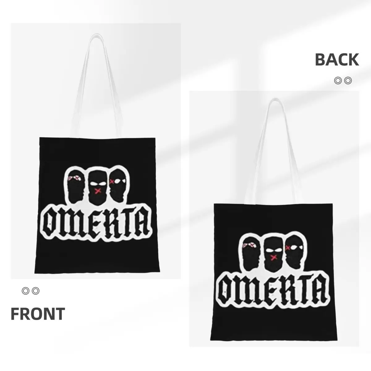 Omerta 47 Metal Band 19 Boodschappentassen Canvas De draagtas Herbruikbaar voor dames Schoudertas Reishandtas