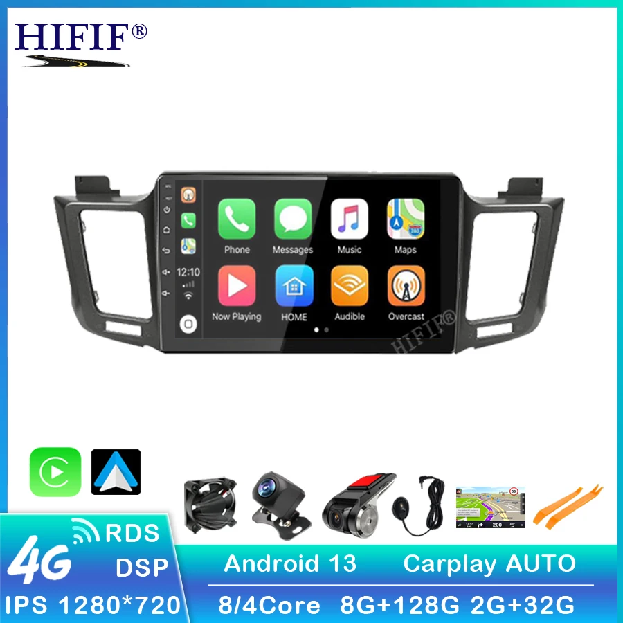 

Android 13 For Toyota RAV4 4 XA40 5 XA50 2012-2018 GPS Car Multimedia Radio Voice Control 8 Core RAM 8G 4G WIFI