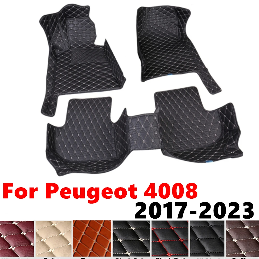 

Автомобильные коврики для Peugeot 4008 2023 2022 20-2021, подходят для передних и задних напольных покрытий, накладки на ножки, аксессуары для интерьера