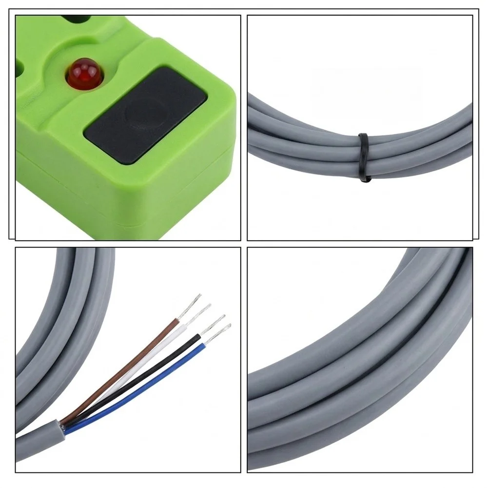 2pcs Industrial Grade 3-Wire DC For Proximity Limit Switch Sensor Metal Detector With LED Light= Fast Response= For DIY