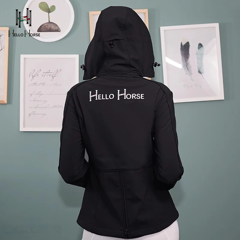 Hello Horse Equestrian Clothing Female Equestrian Equipment Riding Clothing Equestrian Autumn and Winter Windproof Clothing Training Clothing Jacket