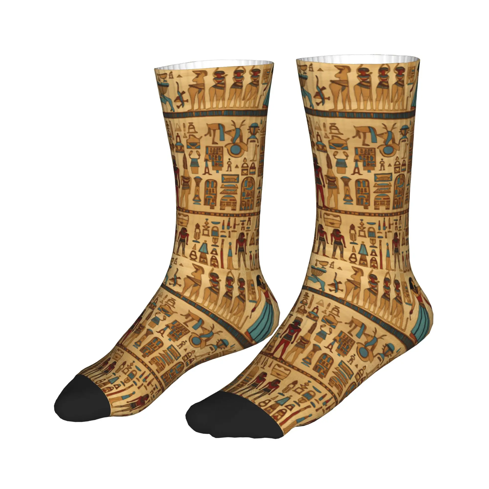 Kawaii Men's Egyptian Gods And Symbols Pattern Dress Socks Unisex Warm Breathbale 3D Printed  Crew Socks - view 3