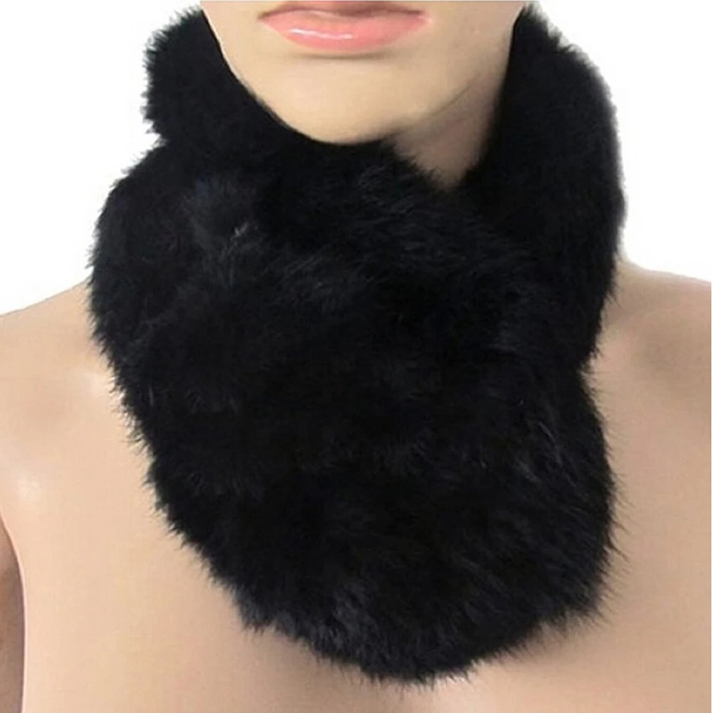 

Charming Soft Fur Ladies Winter Neck Warmer Scarf Neckerchief White Warm Comfortable Fashion Accessory