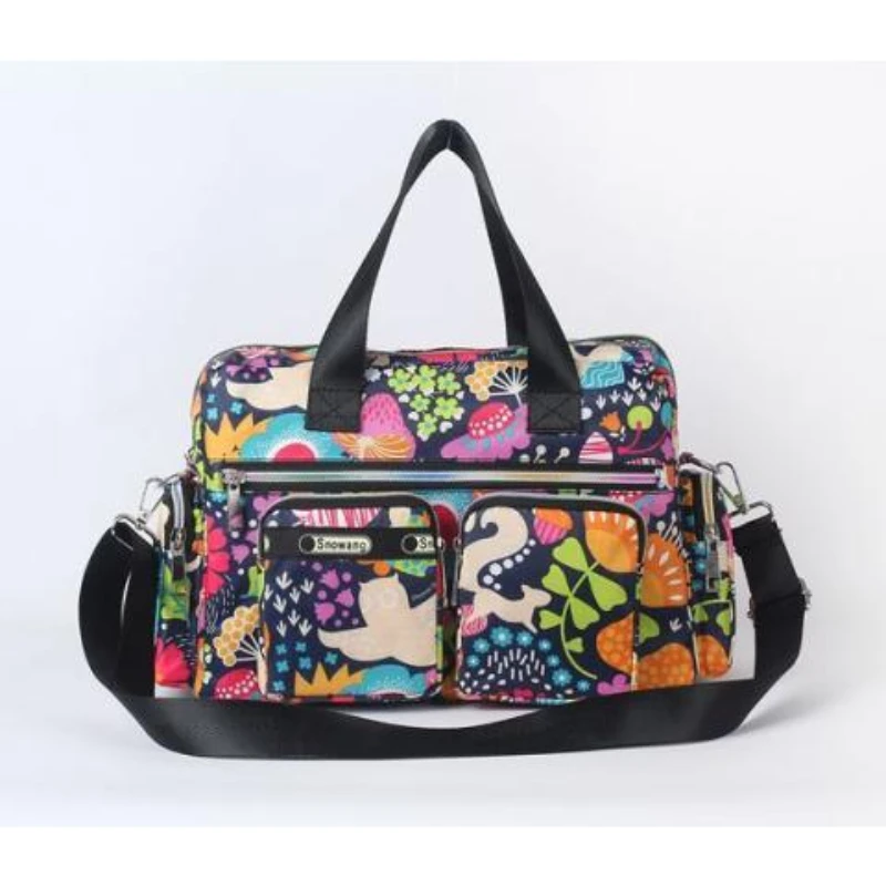 New Women\'s  Korean Version of Fabric Bag Waterproof Hand Bill Shoulder Crossbody Bag Diagonal Leisure Bag Travel Female Tide