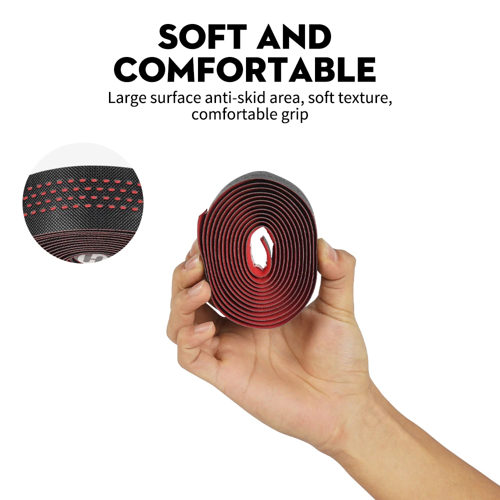 TOSEEK Bike Tape PU+EVA Bicycle Handlebar Tapes Ventilation Woave Leather Bicycle Accessories Road Bike Bar Tape Handlebar
