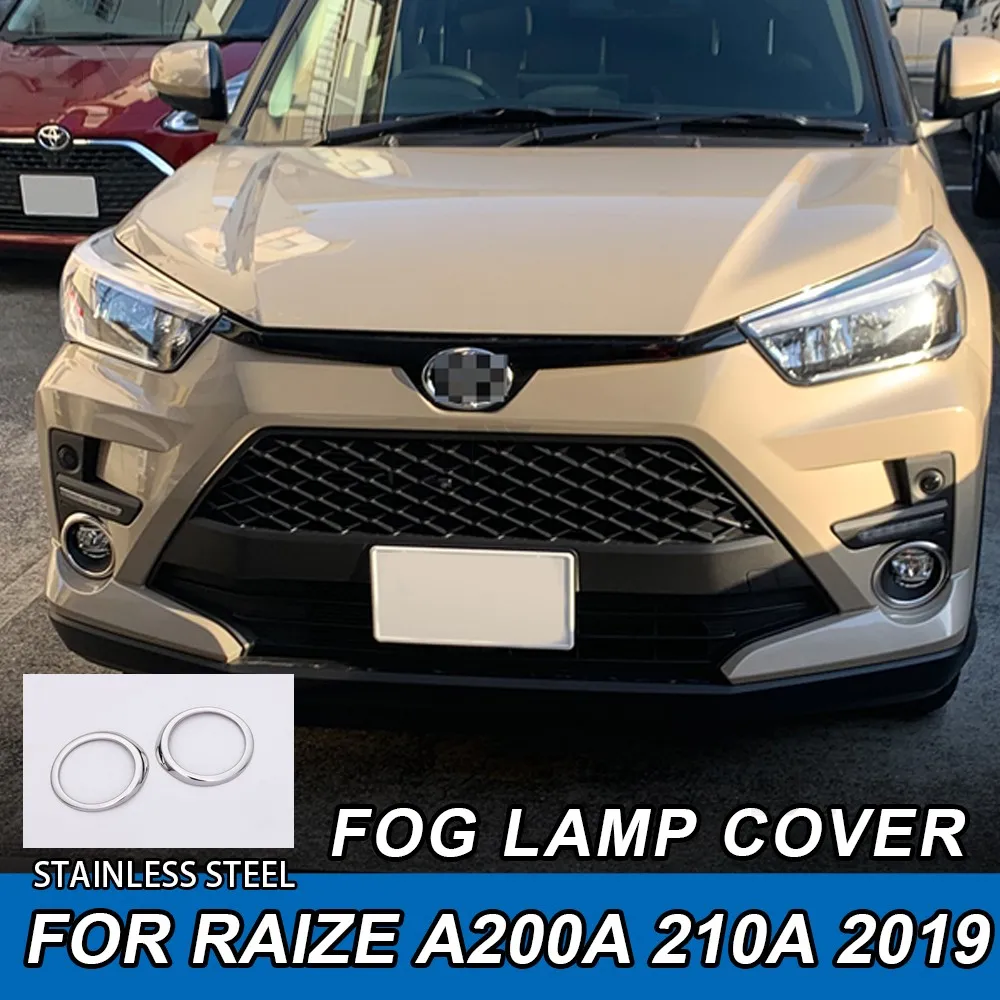 

Car Exterior Trim for Toyota Raize A200A/210A SUS304 Stainless Steel Car Accessories 2PCS Car Fog Lamp Cover Protectors Trim