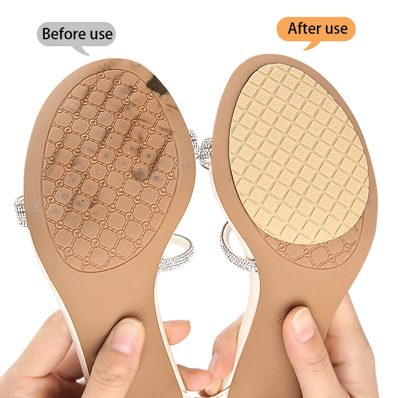 2*Non-Slip Wear-Resistant Shoes Mat Stickers Self-Adhesive Sole Protector High Heels Forefoot Sticker Silicone Rubber Soles Pads