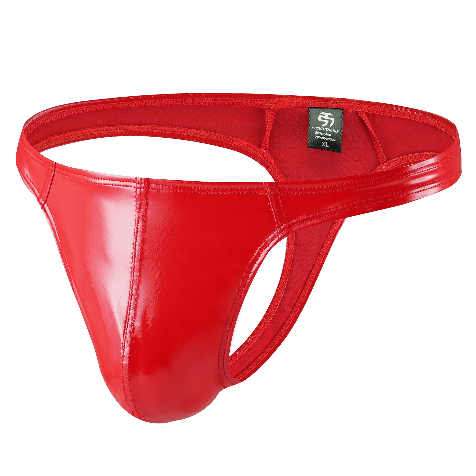 

Sexy Mens Underwear Shiny PVC Leather Thongs Erotic T-back G-Strings Latex Panties Underpants Bulge Pouch Low Rise Male Lingerie