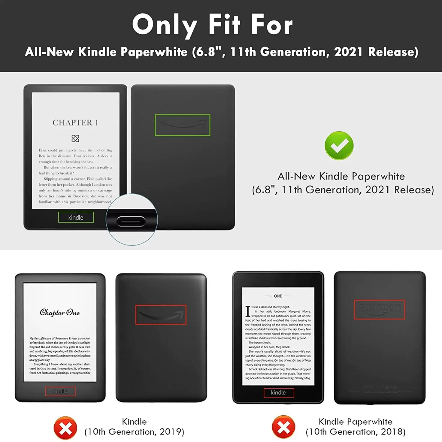 2PCS For Kindle Paperwhite 11th Generation 2021 PET Screen Protector Guard Protective Clear Film For 6.8 inch Kindle Paperwhite