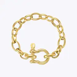 ENFASHION Goth Lock Bracelets For Women 2021 Gold Color Bracelet Stainless Steel Pulseras Mujer Fashion Jewelry Gift B212250