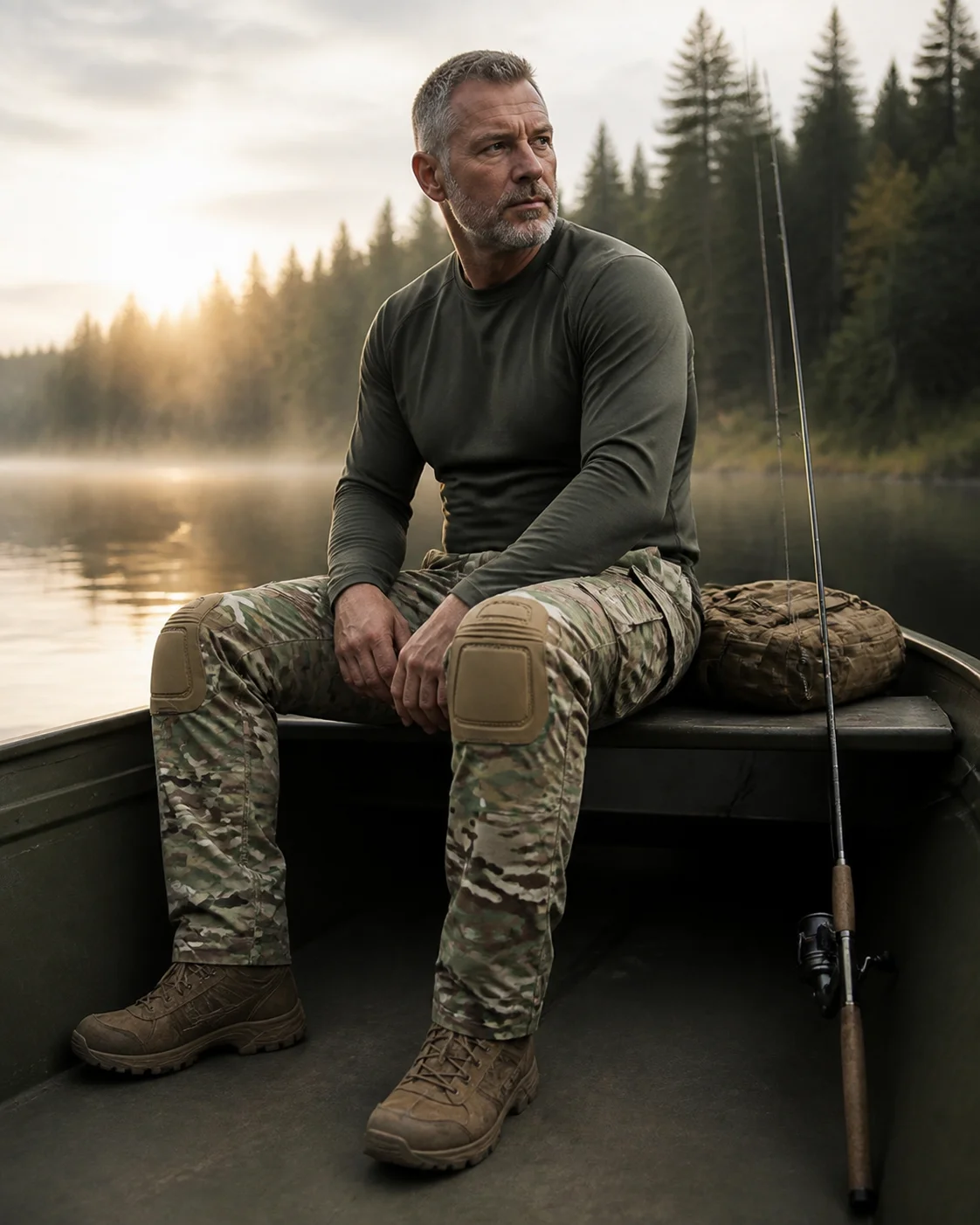 Tactical Pants with Protective Gear CS Role-playing Hiking Camping Training Scratch Resistant and Wear-resistant Hunting Pants