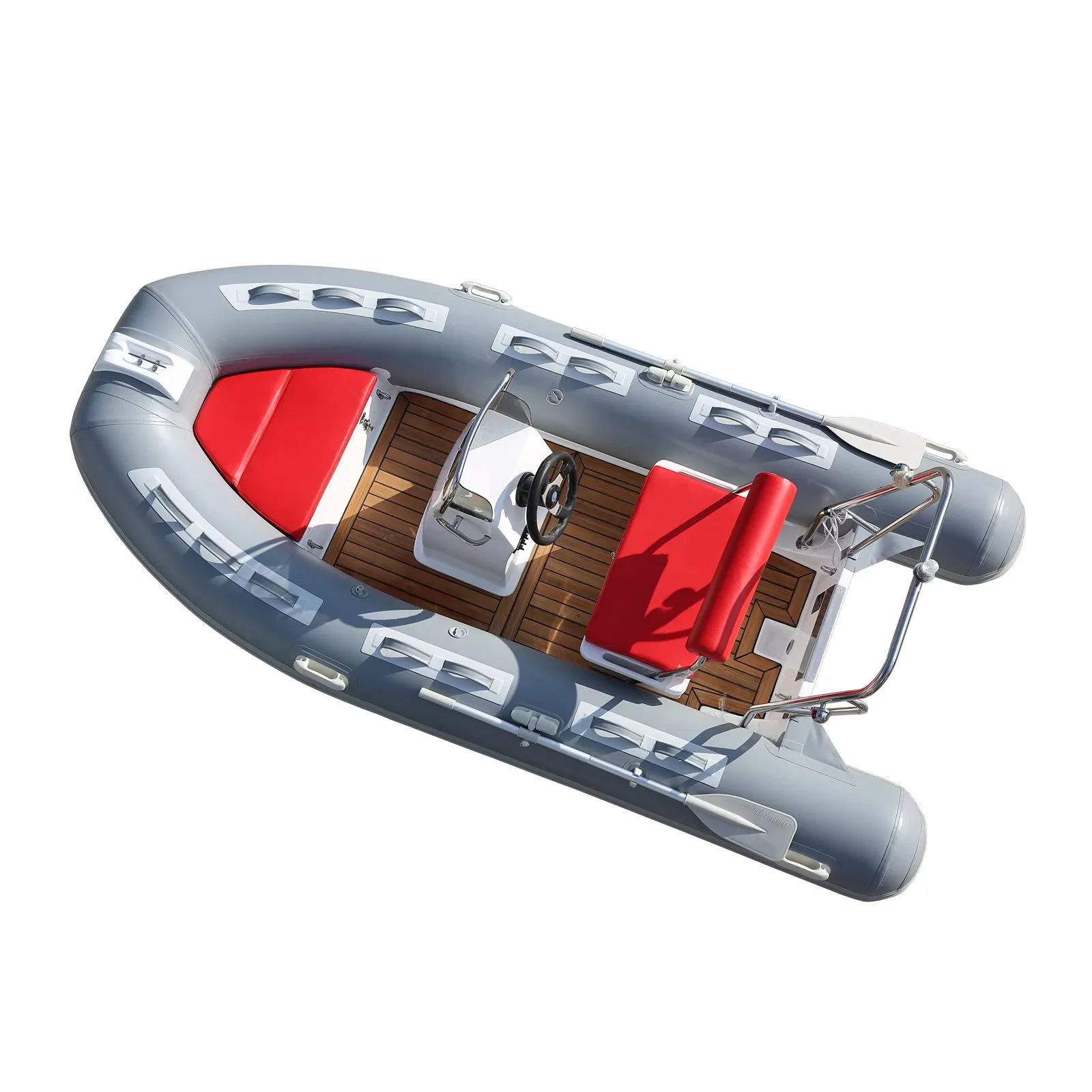12FT 3.6m Rigid Inflatable Boat Rib360 Fishing Leisure Boat Fiberglass Rigid Hull Inflatable Tube Boat